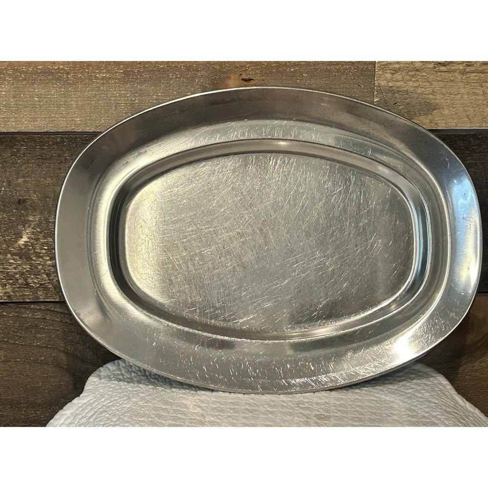 Cromargan  Stainless Steel Oval Serving Tray Made In Germany 14"